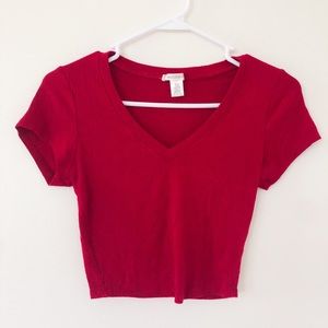 V neck crop top